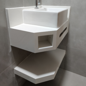Lavatório Esculpido em Branco Prime  Linha Concept